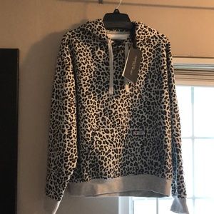 New Limited Addition H&M and Giambattista Valli collaboration leopard hoodie.